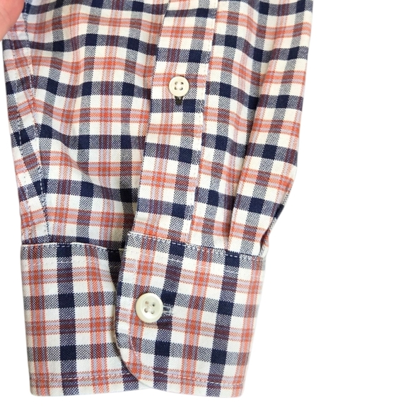 L.L. Bean Men's Slightly Fitted  Plaid Shirt - Blue and Pink Size MED TALL - Picture 4 of 7